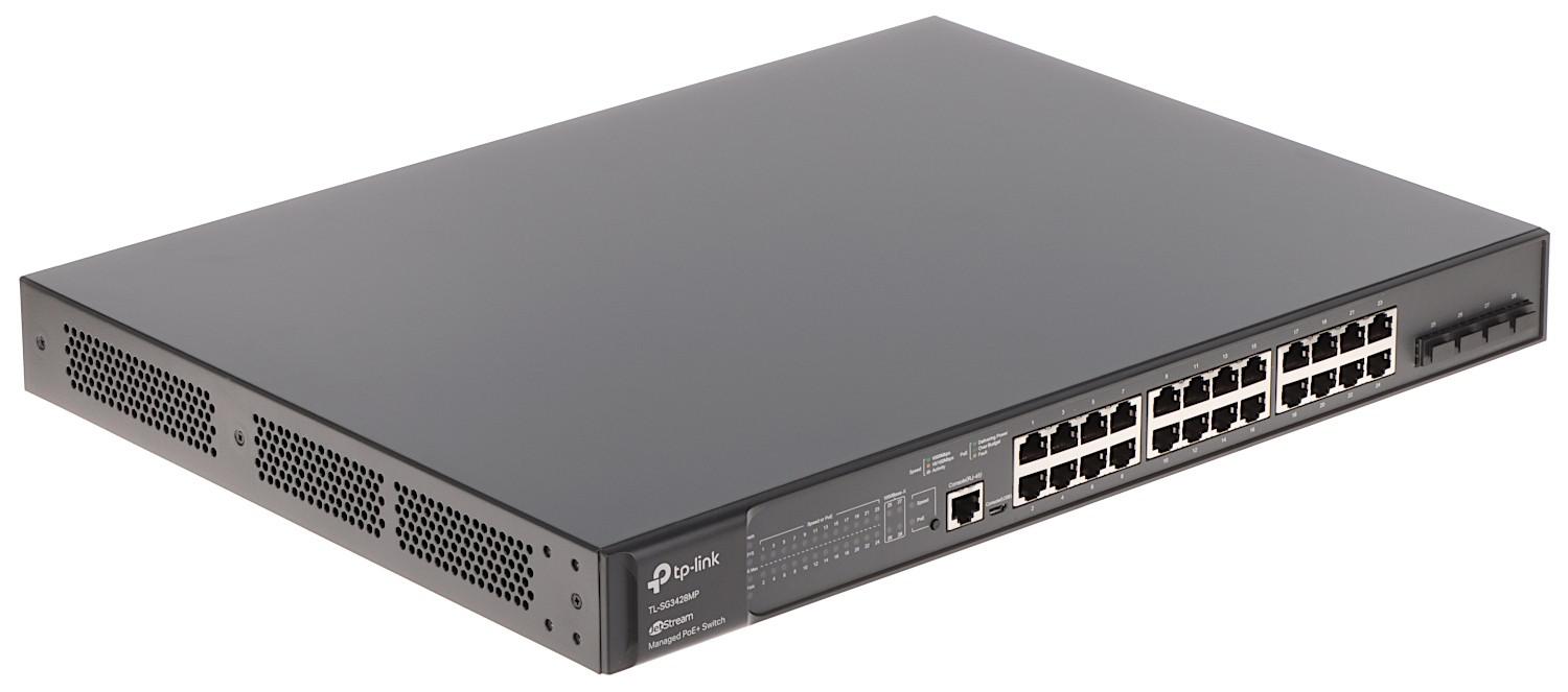 „JetStream™ 28-Port Gigabit L2+ Managed Switch with 24-Port PoE+ PORT: 24× Gigabit PoE+ Ports, 4× Gigabit SFP Slots, RJ45/Micro-USB Console Port SPEC: 802.3at/af, 384 W PoE Power, 1U 19-inch Rack-mountable Steel Case FEATURE: Integration with JetStream™ SDN Controller,Static Routing, OAM, 802.1Q - PC, Periferice & Software