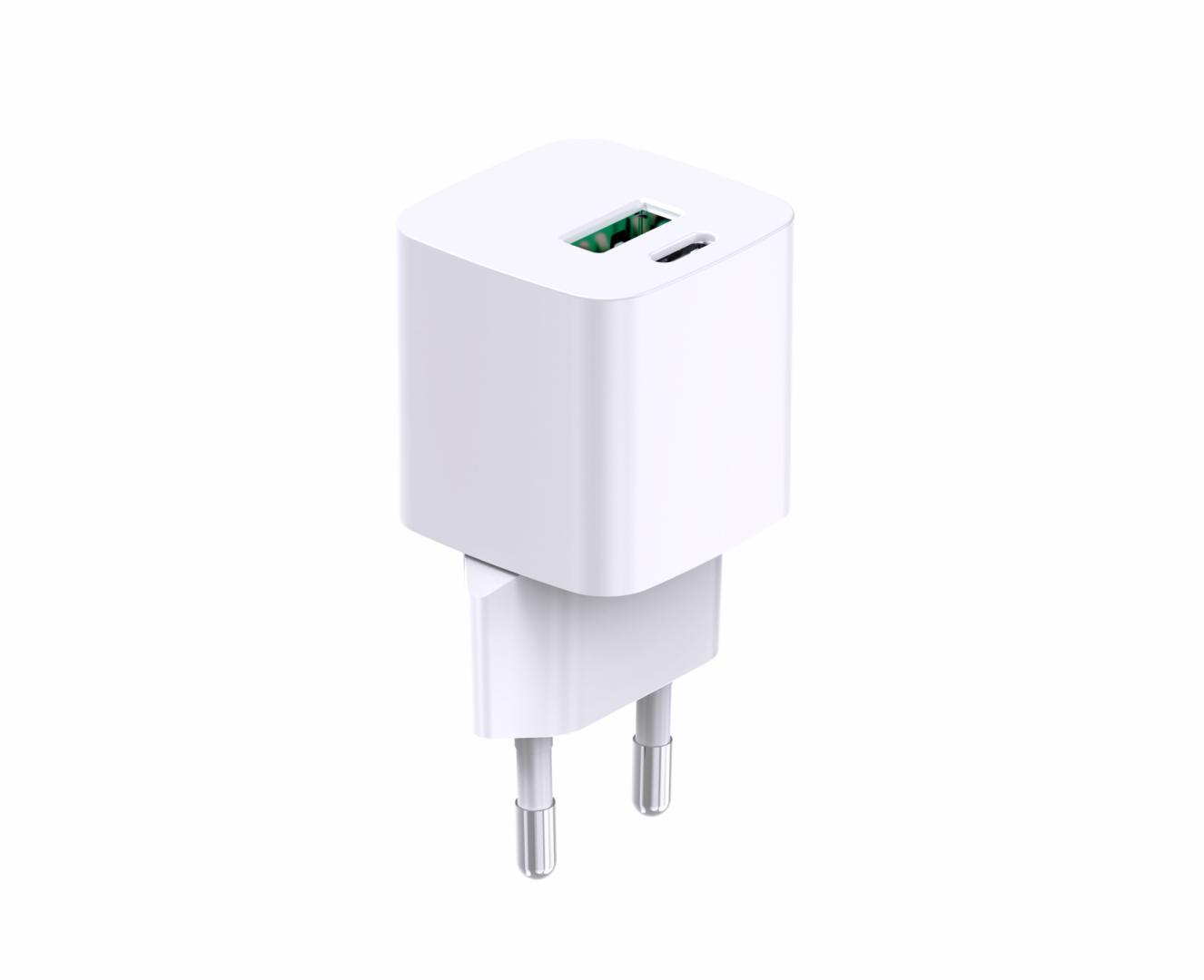 INCARCATOR SERIOUX 30W USB-C & USB-A de perete, Alimentator/încărcător cu USB, Ieșire USB-C: USB-C: 5V/3A, 9V/3A, 12V/2,5A, 15V/2,0A, 20V1,5A (30W) PPS: 3,3V-11V/3,0A, 3,3V-16,0V/2,0A (33W), USB-A: 5V/3A, 9V/2A, 12V/1,5A (18W) USB-C+USB-A: 5V/3A (15W) - Incarcatoare telefoane