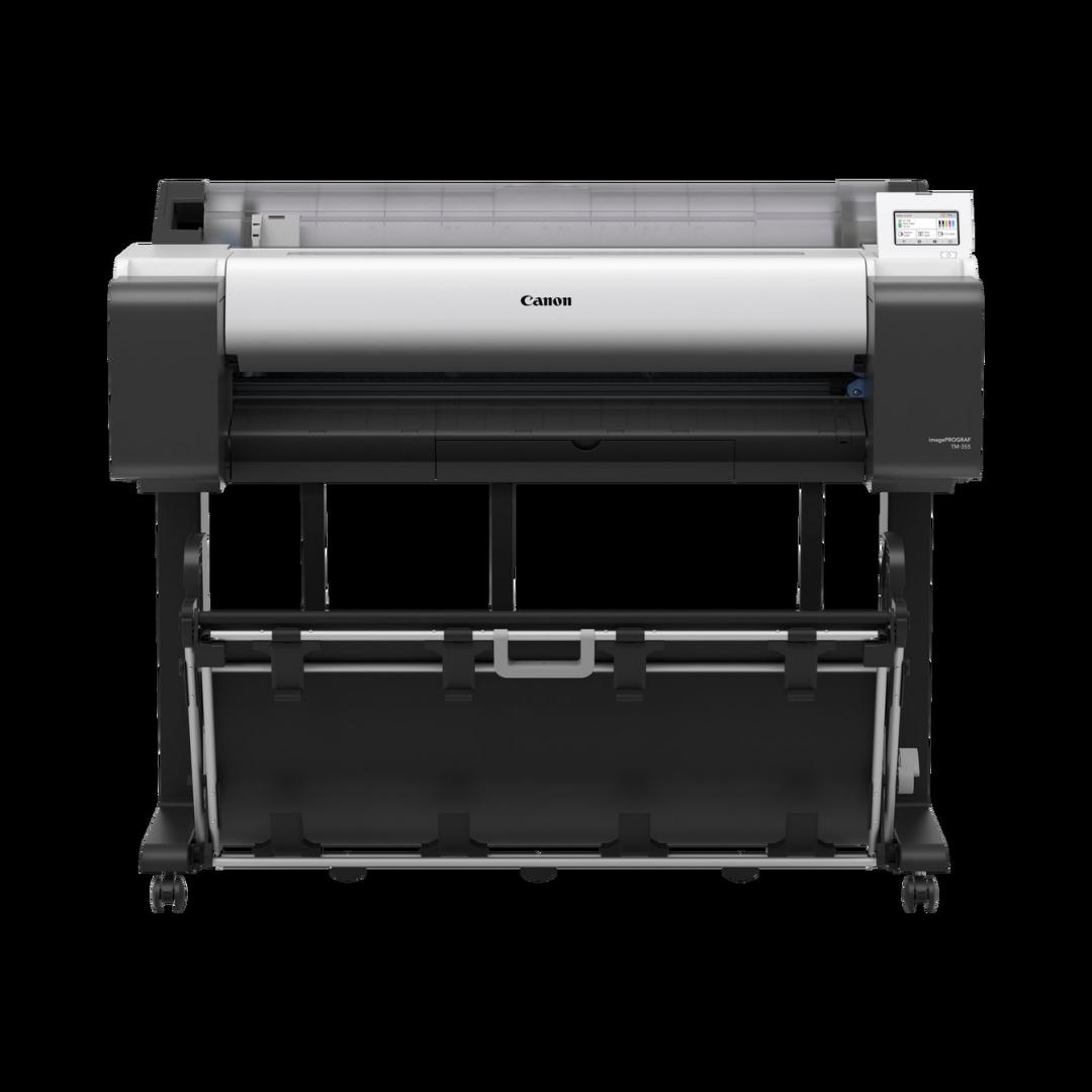 Plotter Canon imagePROGRAF TM-350 36″(914mm), format A0, 5 culori, rezolutie max 2400x1200dpi, memorie 2GB, limbaje de imprimare: HP-GL/2, HP RTL, JPEG (Ver. JFIF 1.02), CALS G4 (submission via FTP only), Display LCD 4.3″, interfata: USB 2.0, Ethernet, WIFI, consumabile: M:PFI-321(300ml) / - Imprimante de format mare