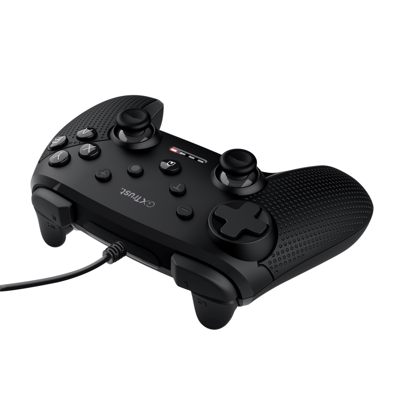 Controller cu fir Trust GXT 541 Muta, material ABS, lungime cablu 300cm, 15 butoane, compatibil cu pc, consola gaming, laptop, negru - Accesorii console & PC