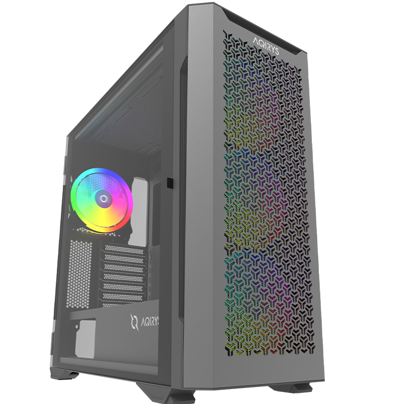 Carcasa AQIRYS AQUILLA, RGB, Mid Tower, Black
