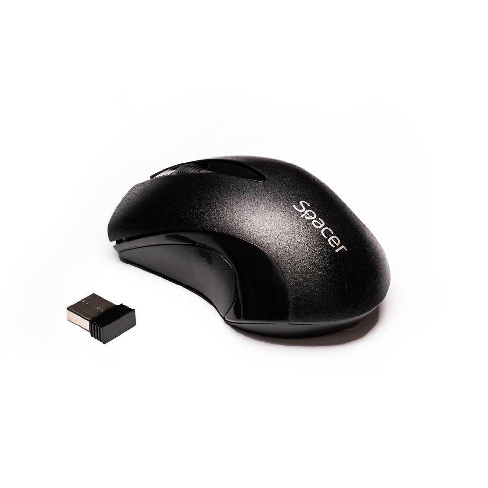 Mouse Wireless SPACER SPMO-W12, 1001  2000 dpi, Negru