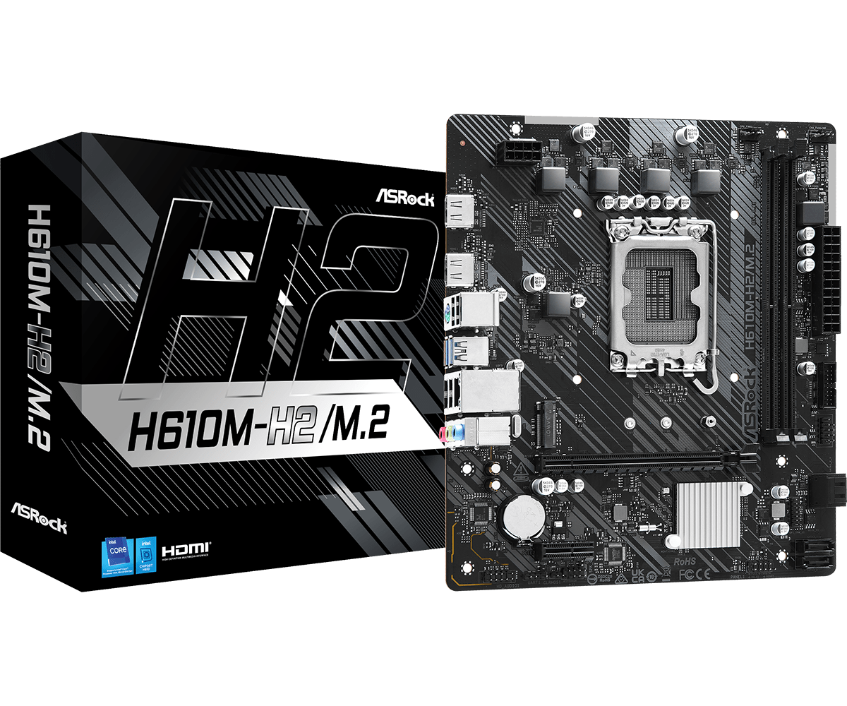 Placa de baza ASRock H610M-H2/M.2, Socket 1700, DDR4, Micro-ATX - Componente PC