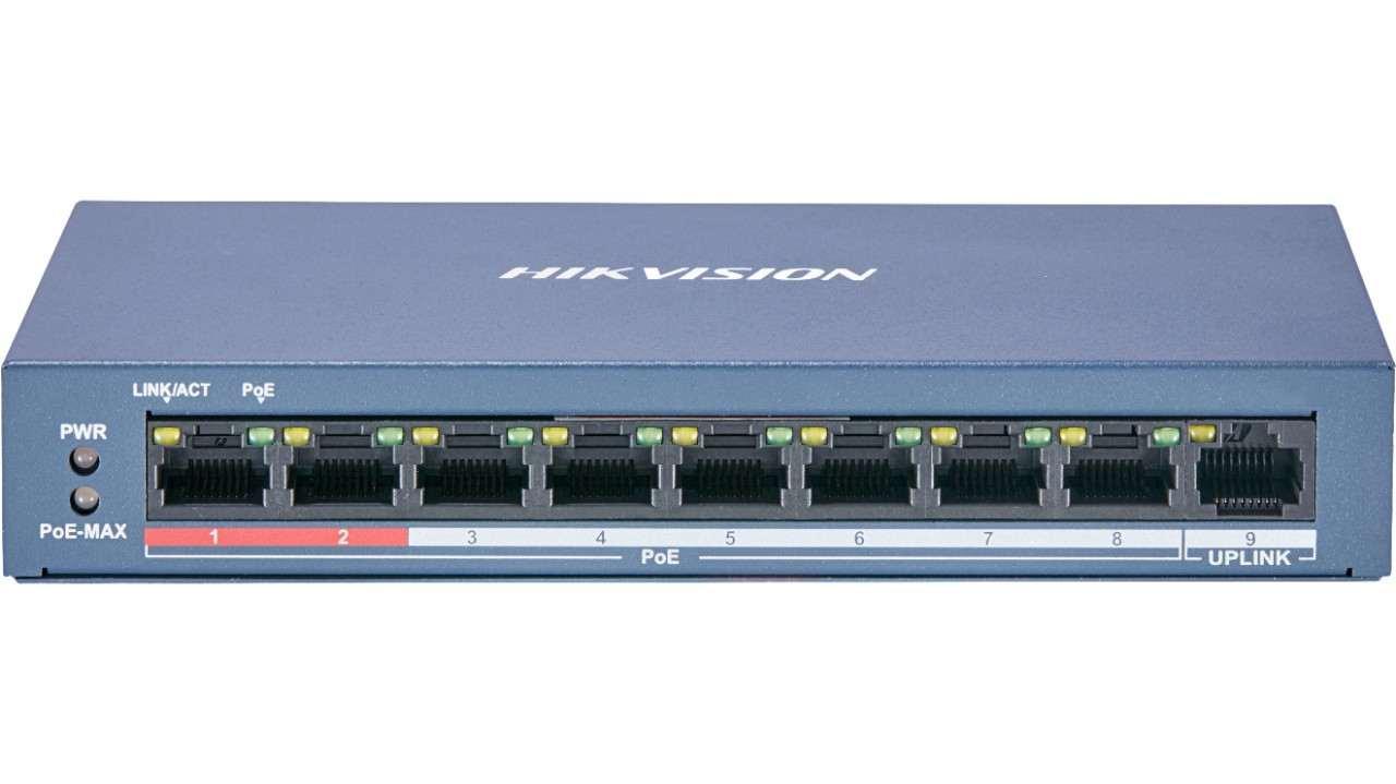 Switch Hikvision DS-3E0109P-E©, 8-port, PoE - PC, Periferice & Software