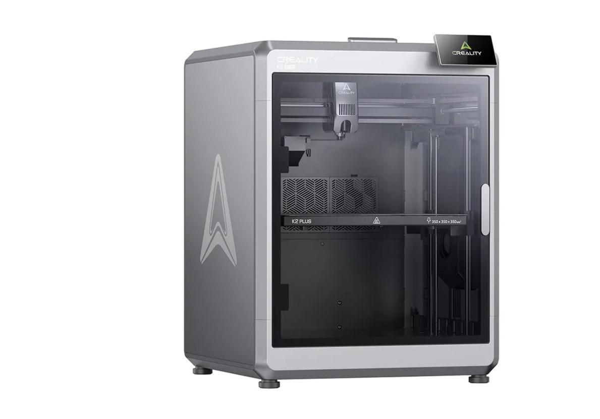 Imprimanta 3D CREALITY K2 PLUS, Tehnologie FDM, Volum printare: 350*350* 350mm, Dimensiuni imprimanta: 495*515*640mm,  Greutate: 35Kg, Viteza printare: 600mm/s max, Acuratete: 100mm±0.1mm, Inaltime strat: 0.05-0.3mm, Extruder: Dual-gear direct drive, Diametru filament compatibil: 1.75mm, Touchscreen