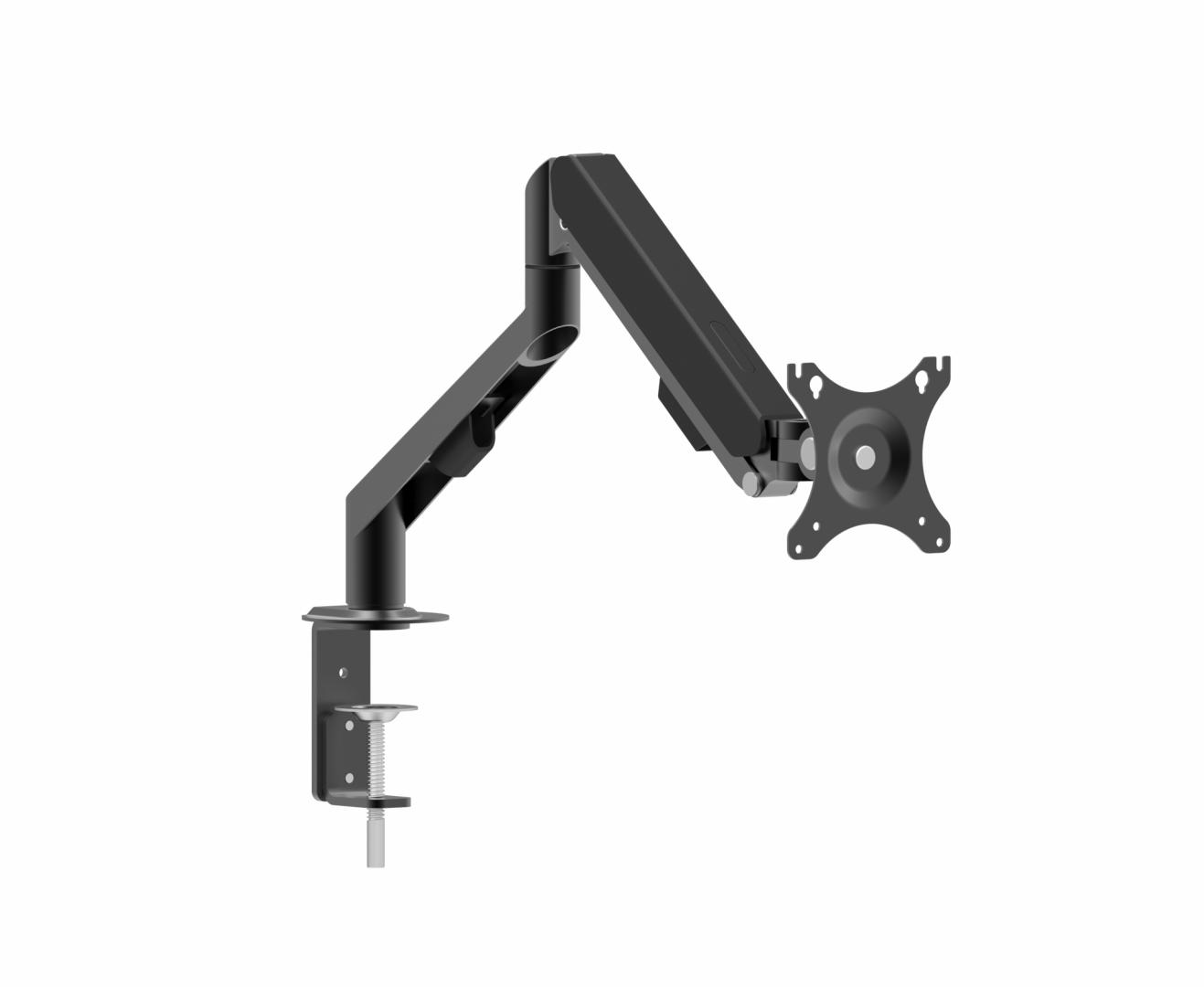 Suport monitor Serioux MM1101, tip: arc cu gaz, reglarea poziției unghiului de înclinare: -45 / + 90 °, pivotant: 180 °, rotatie pentru ambele brate: 360 °, VESA: 75x75mm & 100x100mm, greutate maxima suportata: 9 kg, compatibilitate: 10″-30″ - Suporturi TV / Monitor