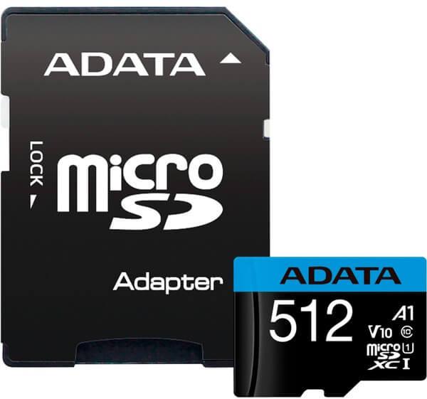 Card de Memorie MicroSDXC Adata 512GB citire 100 MB/s, scriere 25 MB/s, clasa de viteza 10 - Aparate foto & accesorii