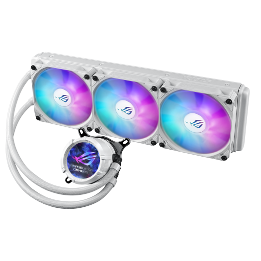 Cooler Procesor ASUS ROG Strix LC III 360 ARGB White Edition, Lichid, 12 cm, 3 ventilatoare, aRGB - Componente PC