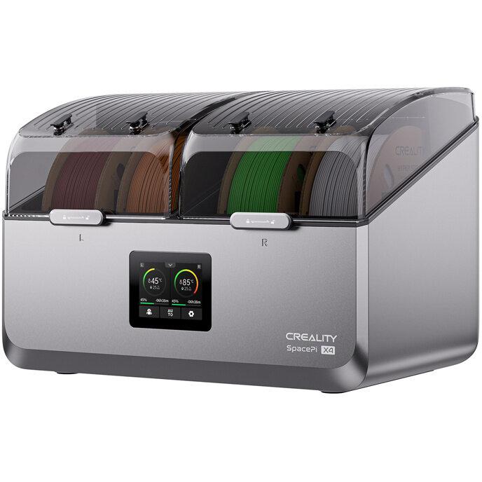 CREALITY 3D SPACE PI X4 FILAMENT DRYER, Capacitate: 4 role de filament, doua camere independente cu control temperatura independent, temperatura: pana la 85°C, dezumidifcare activa, Touchscreen 3.2″, Compatibil cu role de filament de 1kg, 2kg, diametru 1.75mm si 2.85mm. - 3D SCANNERS