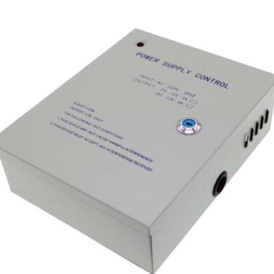 SURSA ALIMENTARE 5A CARCASA METAL Input voltage: 220V AC~240V AC; 50~60Hz Output voltage: 11V DC-14V DC 5A Output contact: locking, access control, exit button Backup battery: Support 12V/7AH (not included) - Accesorii