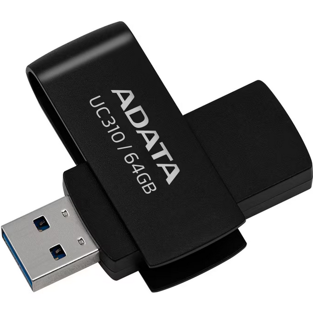 Memorie USB ADATA UC310 64 GB, USB 3.2, Negru - Memorii USB