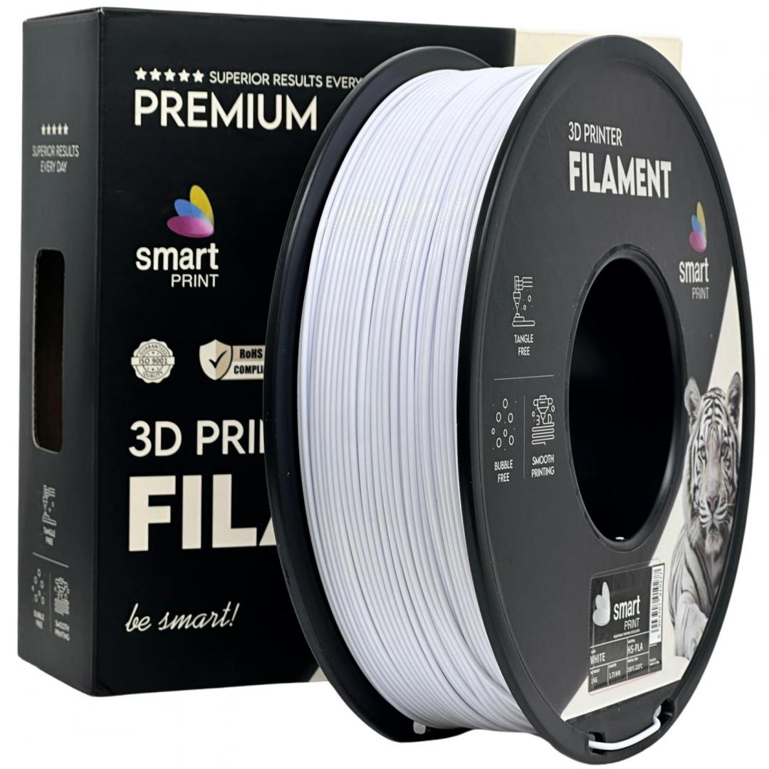 Filament 3D Smart Print, Diamentru 1.75mm, Greutate: 1KG, Culoare: Alb, Material: PLA, Temperatura: 180-240c. - Accesorii imprimare 3D
