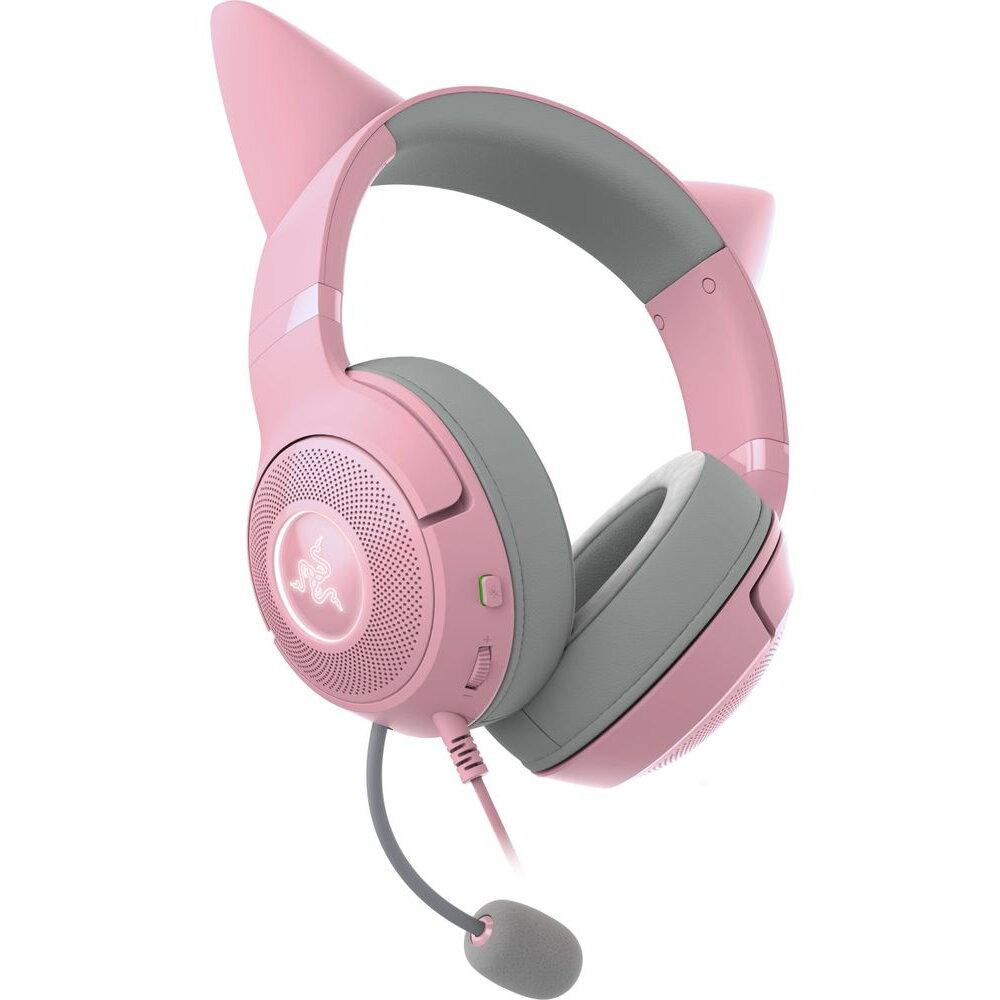 Casti Gaming Head-band Razer Kraken Kitty V2, Wired, noise-canceling, Negru