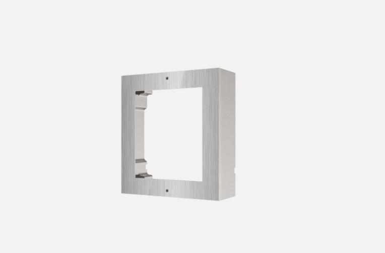 Panou frontal pentru un modul videointerfon modular Hikvision DS-KD- ACW1/S; montare aplicata; material otel inoxidabil; dimensiuni: 117mm x 1 07mm x4mm; - Securitate