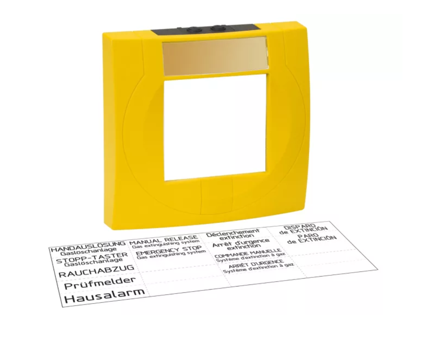HW Carcasa buton cu geam galben s. RAL1021, 704902. - Accesorii