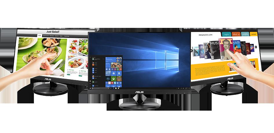 Monitor Consumer ASUS VT229H, 21.5″, 1920 x 1080 pixeli, Touchscreen, Black, 2 ani Garantie - Desktop PC & Monitoare