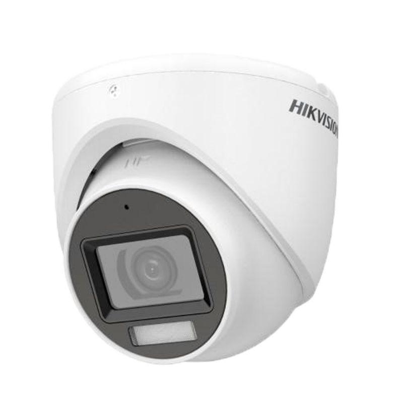 Camera Hikvision Turret Smart Hybrid Light ColorVu DS-2CE76D0T- LMFS(2.8MM);2MP; Senzor:2 MP CMOS; Rezolutie: 1920 (H) × 1080 (V); Iluminare: 0.01 Lux @ (F1.6, AGC ON), 0 Lux with IR, White Light;IR; Lentila: 2.8mm,horizontal FOV: 101°, vertical FOV: 56°, diagonal FOV: 118°;IR 20M,White Light 20M - Securitate
