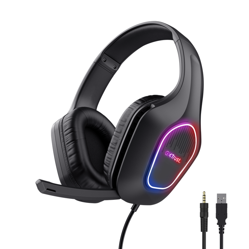 Casti Gaming Head-band Trust GXT 416 ZIROX, Wired, Negru - Casti audio