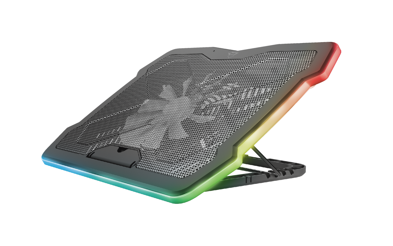 Stand racire Laptop Trust GXT 1126 Aura Multicolour-illuminated, negru - Laptop, Tablete & Telefoane