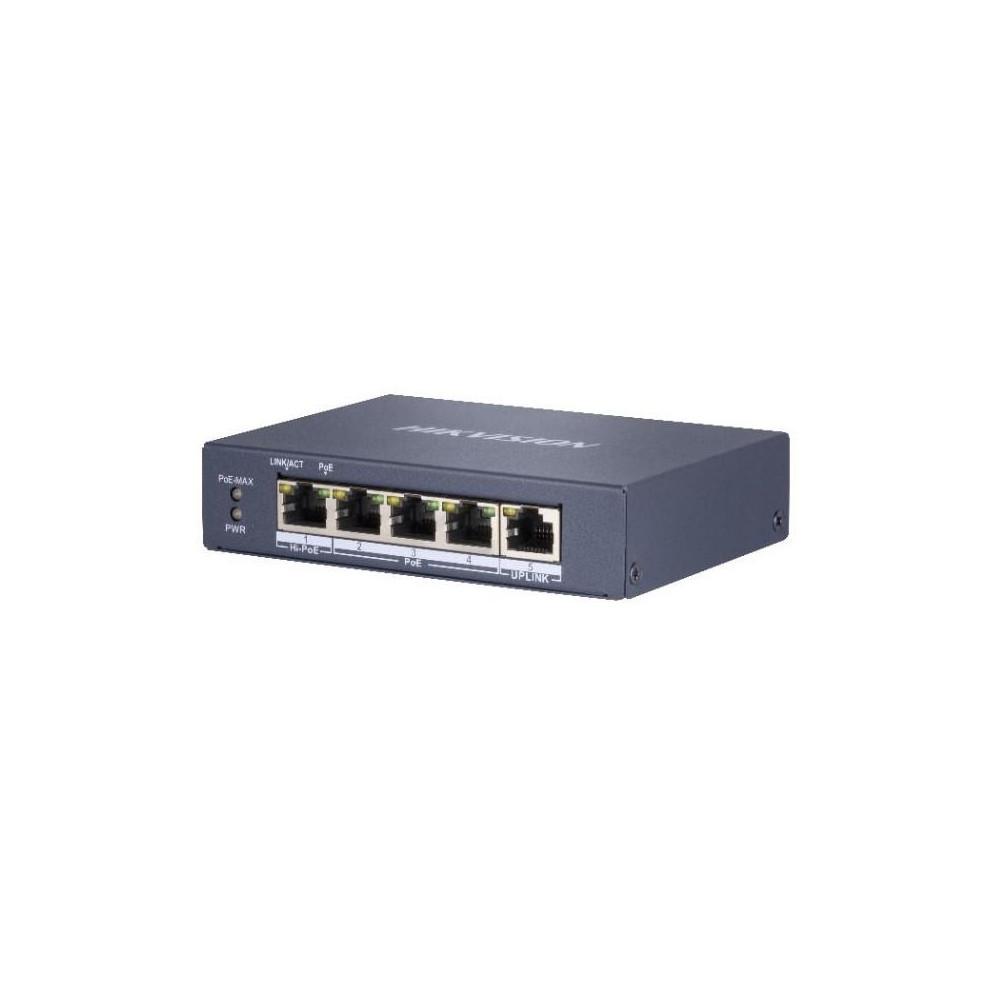 Switch Hikvision DS-3E0505HP-E, 5-port, fara management - PC, Periferice & Software
