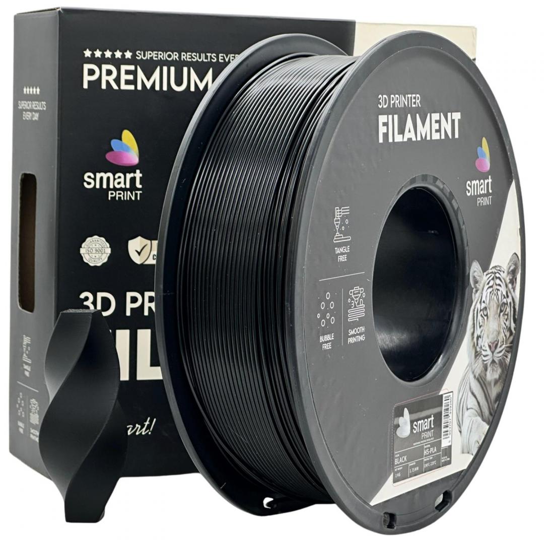 Filament 3D Smart Print, Diamentru 1.75mm, Greutate: 1KG, Culoare: Negru, Material: PLA, Temperatura: 180-240c. - Accesorii imprimare 3D