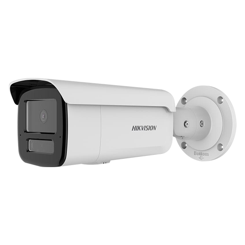 Camera de supraveghere IP Bullet 4MP Hikvision DS-2CD2T43G2- LIS2U/SL(2.8MM), lentila fixa 2.8mm, iluminare min: Color: 0.005 Lux @ (F1.6, AGC ON),B/W: 0 Lux cu IR 60m, microfon incorporat, difuzor incorporat, interfata audio: 1/1, alarma: 1/1, slot card de memorie: microSD/microSDHC/microSDXC maxim - Camere supraveghere IP