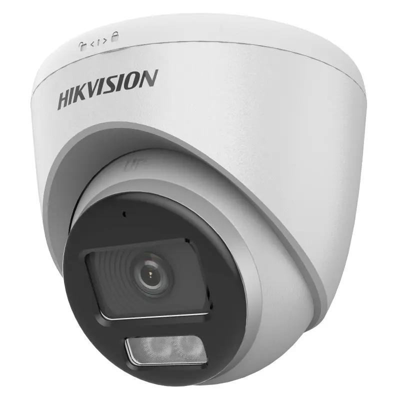 Camera de supraveghere Turret 2MP Hikvision DS-2CE72DF0T-LFS(2.8MM), lentila fixa: 2.8mm, iluminare: 0.001 Lux @ (F1.0, AGC ON), 0 Lux cu lumina alba, IR 40m, lumina alba 40m, iesire TVI/AHD/CVI/CVBS, microfon incorporat, alimentare: 12 VDC ± 25%, max. 4.2 W, protectie: IP67, dimensiuni: Ø110 mm × - Securitate