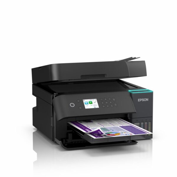Multifunctional inkjet EPSON EcoTank CISS L6370, format A4, Color, Duplex, USB + LAN - Imprimante, Scanere & Consumabile