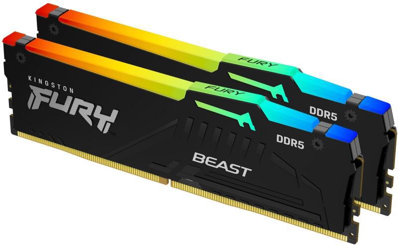 Memorie RAM Kingston FURY Beast RGB, 64 GB DDR5, 6000 MHz, CL30 - Componente PC