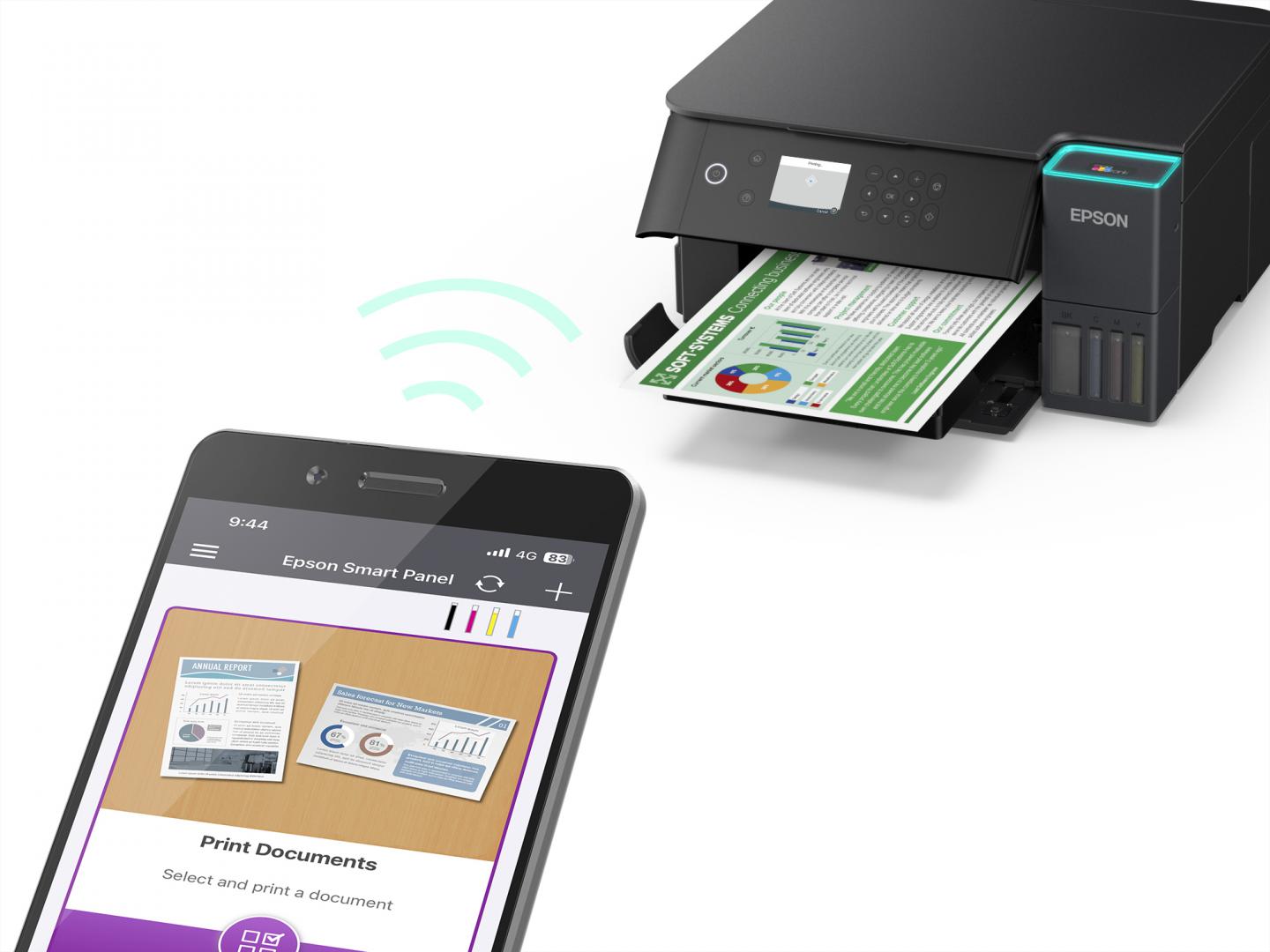 Multifunctional inkjet EPSON EcoTank L6360, CISS, format A4, Color, Duplex, USB + LAN + Wi-Fi - Imprimante, Scanere & Consumabile - imaginea 6
