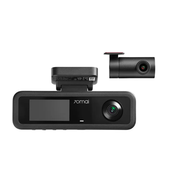 Set 2 camere 70mai Dash Cam 2K T400 cu 3 obiective (fata 2K, interior 1080P) + spate RC21 Full HD, GPS, HDR - Auto-Moto