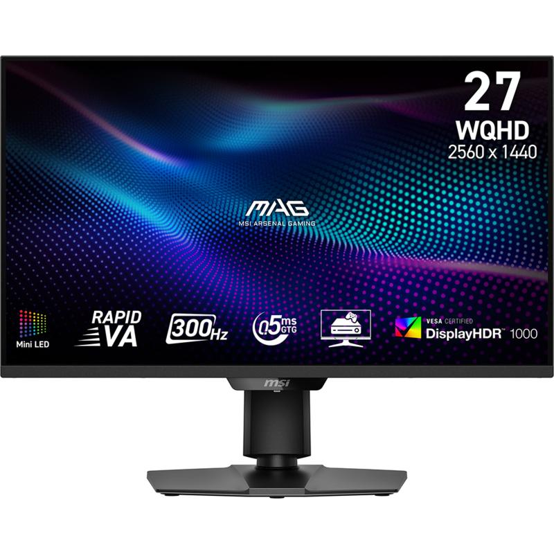 MSI MAG 274QPF X30MV. Display diagonal: 68.6 cm (27″), Display resolution: 2560 x 1440 pixels, HD type: Wide Quad HD, Display technology: LCD, Response time: 0.5 ms, Native aspect ratio: 16:9, Viewing angle, horizontal: 178°, Viewing angle, vertical: 178°. VESA mounting. Product colour: Black - Desktop PC & Monitoare