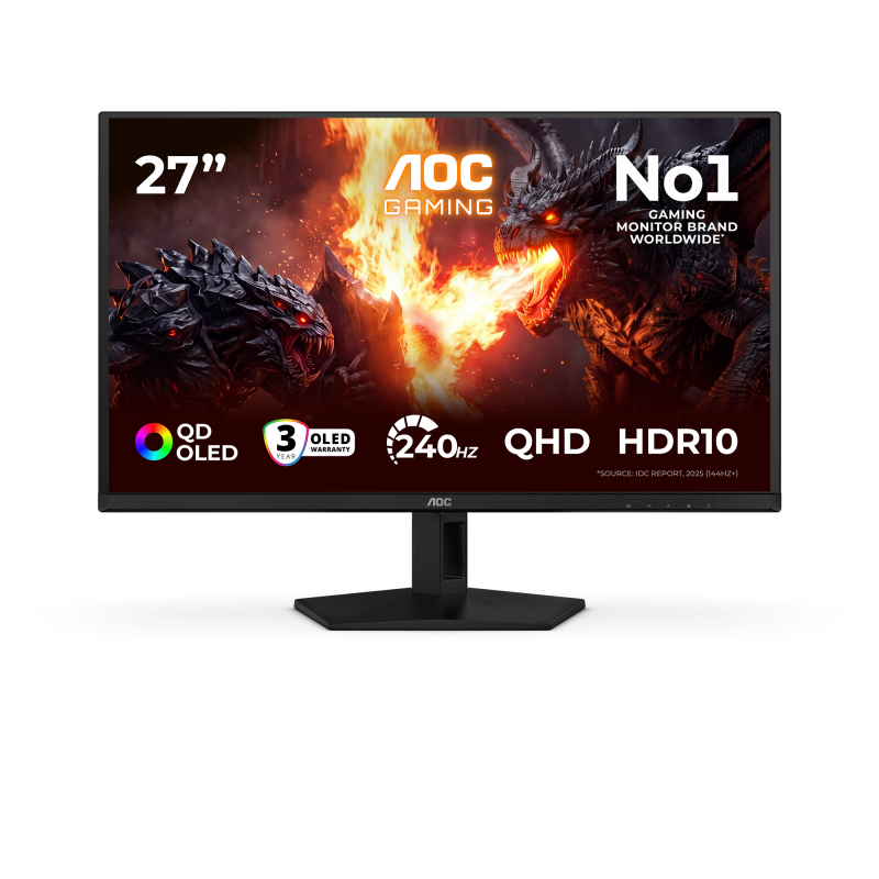 Monitor Gaming AOC Q27G41ZDF, 27″, 2560 x 1440 pixeli, Black, 3 ani Garantie - Desktop PC & Monitoare