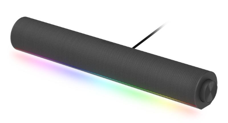 Soundbar Xiaomi Desktop Speaker QBH4276GL, Bluetooth, Stereo, Lumini RGB, Microfon (Negru) - Home Cinema & Audio