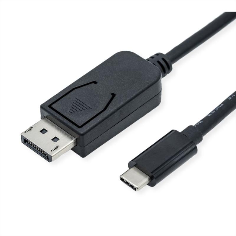 Cablu Roline Type C la DisplayPort 8K60Hz T-T 2m, Negru - Cabluri video