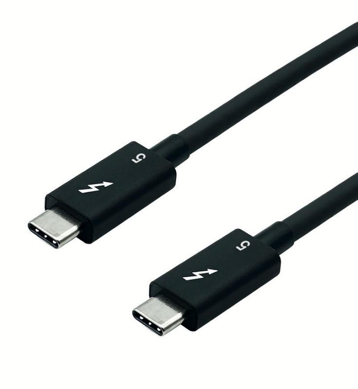 Cablu Thunderbolt 5 (USB type C) pasiv 8K60Hz 80Gbit/s 240W T-T 1m Negru, Roline - Cabluri video