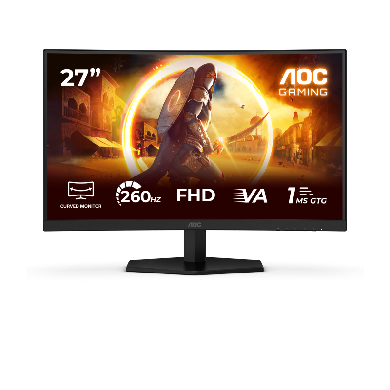 Monitor Gaming AOC C27G42ZE, 27", 1920 x 1080 pixeli, Black, Red, 3 ani Garantie