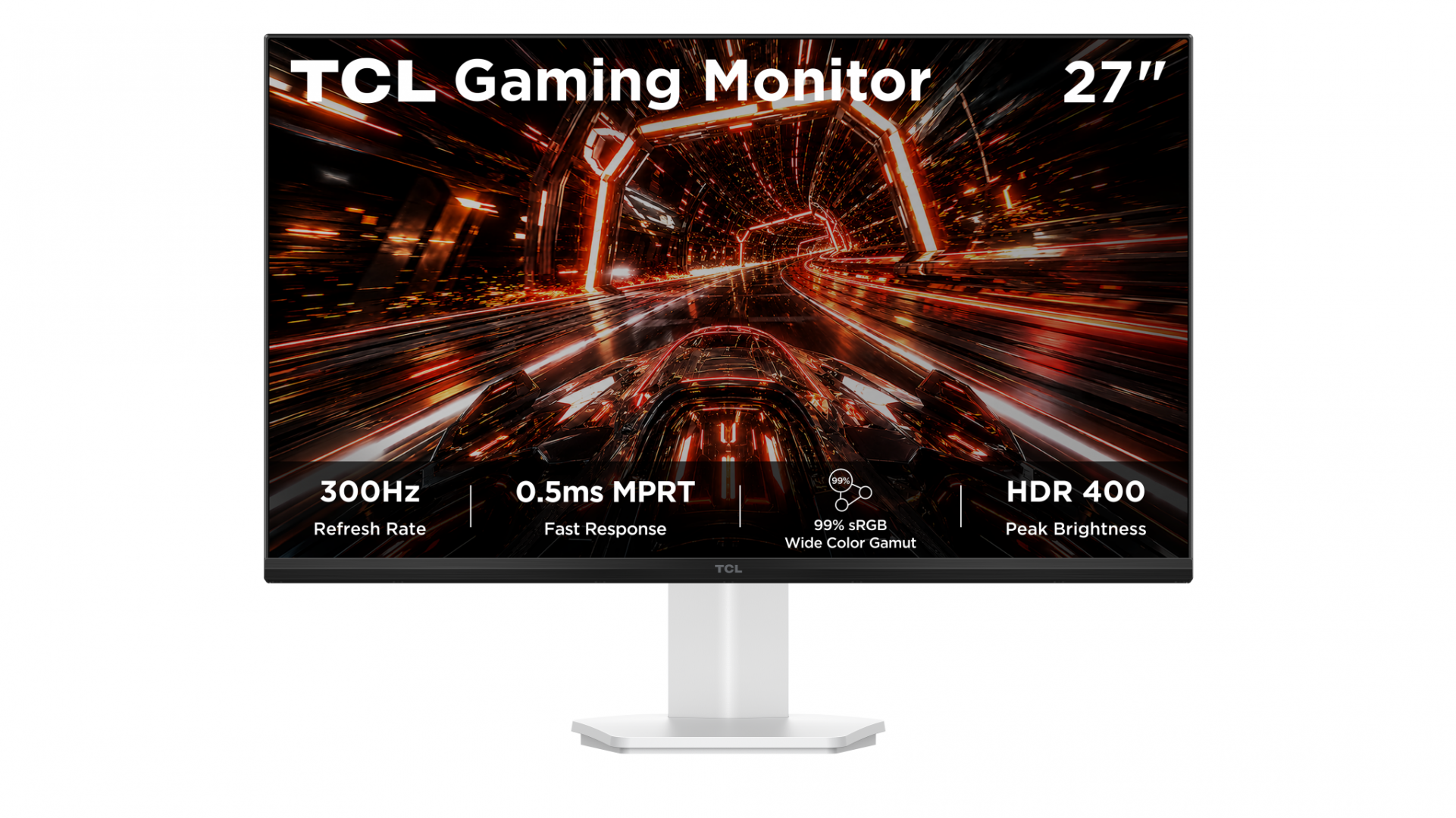 Monitor Gaming TCL 27P1AD, 27", 1920x1080 pixeli, White, 2 ani garantie
