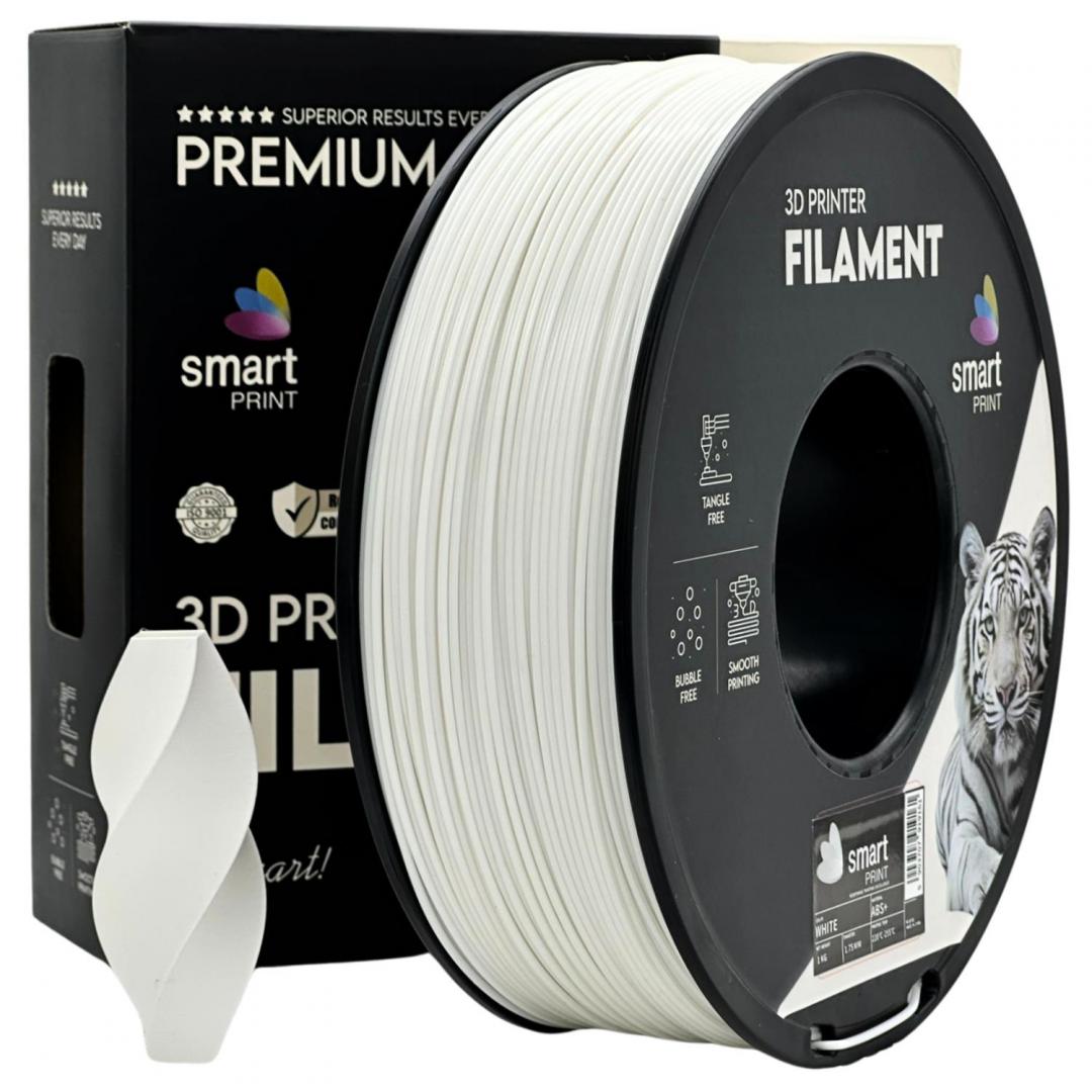 Filament 3D Smart Print, Diamentru 1.75mm, Greutate: 1KG, Culoare: Alb, Material: ABS+, Temperatura: 220-250c.