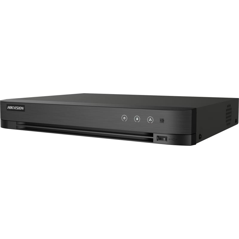 DVR Hikvision 4 canale IDS-7204HQHI-M1/XT, 2MP, AcuSense deep learning algorithm, filtrarea alarmelor false dupa corpul uman si masini (2 canale- line crossing and intrusion detection) sau captura si detectie faciala ( 1 canal )- cele 2 functii nu pot functiona in acelasi timp, compresie: H.265 - DVR