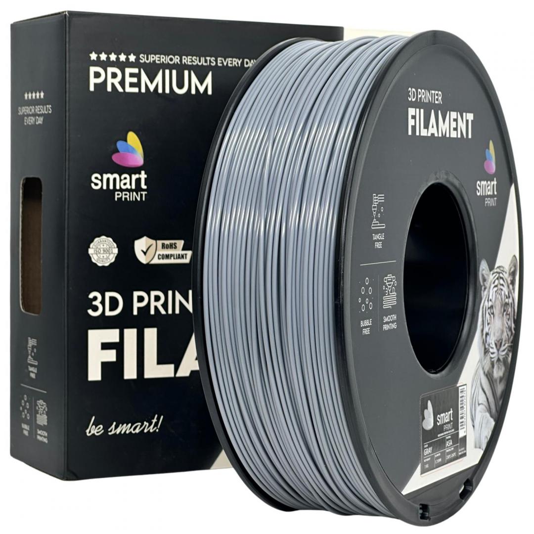 Filament 3D Smart Print, Diamentru 1.75mm, Greutate: 1KG, Culoare: Gri, Material: ASA, Temperatura: 220-250c. - Accesorii imprimare 3D