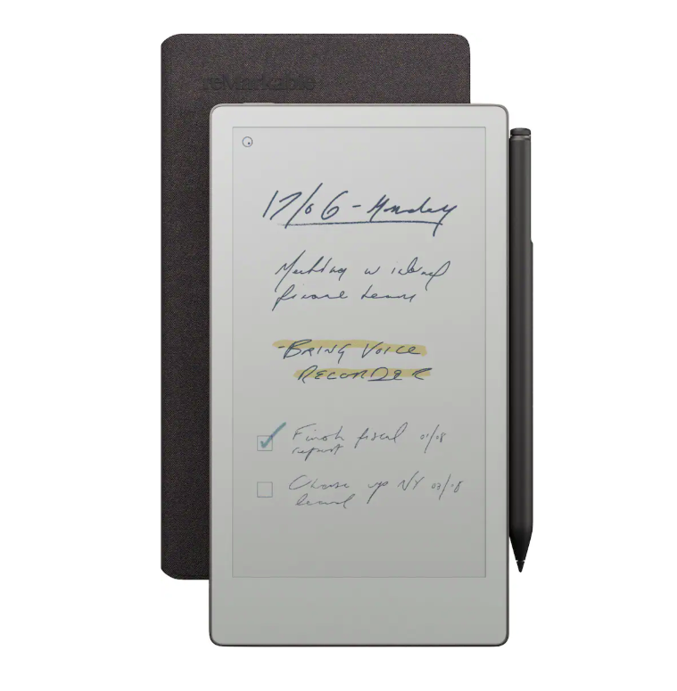 reMarkable Paper Pro Move with MarkerPlus + BookFolio Premium Leather (Black)