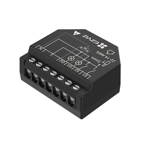 KIT SMART HOME Ezviz T36WM pentru controlul Iluminatului, Wi-Fi Relay 2.4GHz, conectivitate: Wi-Fi 6, BLE, 2.4 GHz, IEEE802.11b, 802.11g, 802.11n, raza: 200m (spatiu deschis), allimentare: 100-240VAC, 50 –60Hz, dimensiuni 38.4 × 43.8 × 18.5mm, greutate: 31.2g,
