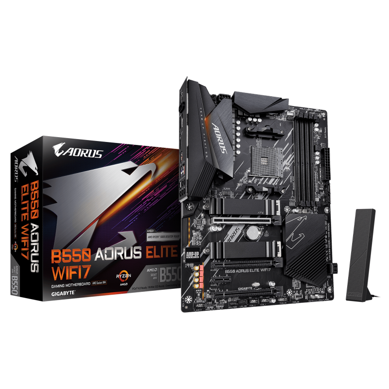 Placa de baza Gigabyte B550 AORUS ELITE WIFI7, Socket AM4, DDR4, ATX