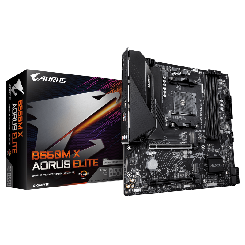 Placa de baza Gigabyte B550M X AORUS ELITE, Socket AM4, DDR4, Micro-ATX