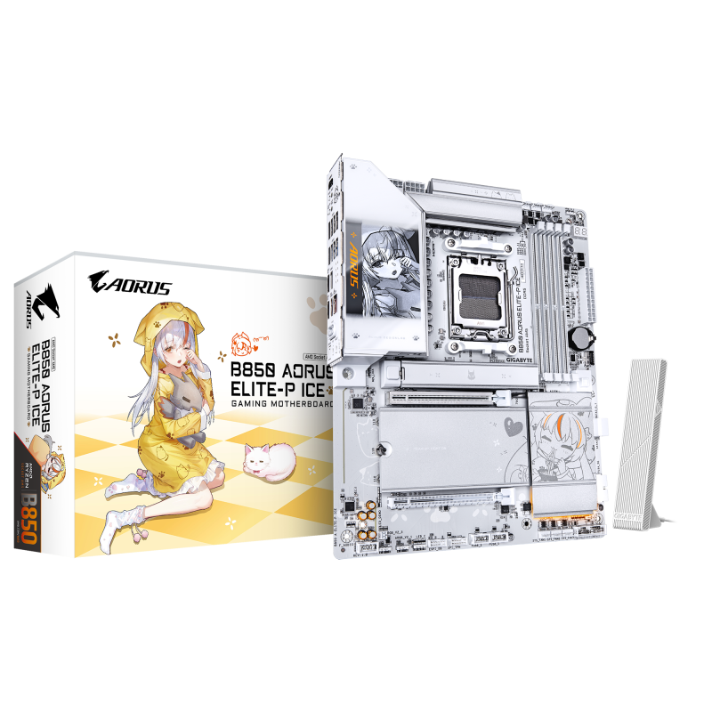 Placa de baza Gigabyte B850 AORUS ELITE-P ICE, Socket AM5, DDR5, ATX