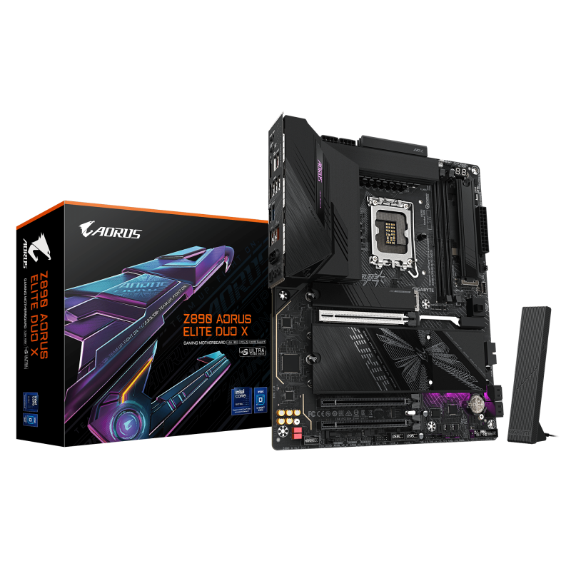 Placa de baza Gigabyte Z890 AORUS ELITE DUO X, LGA 1851, DDR5, ATX