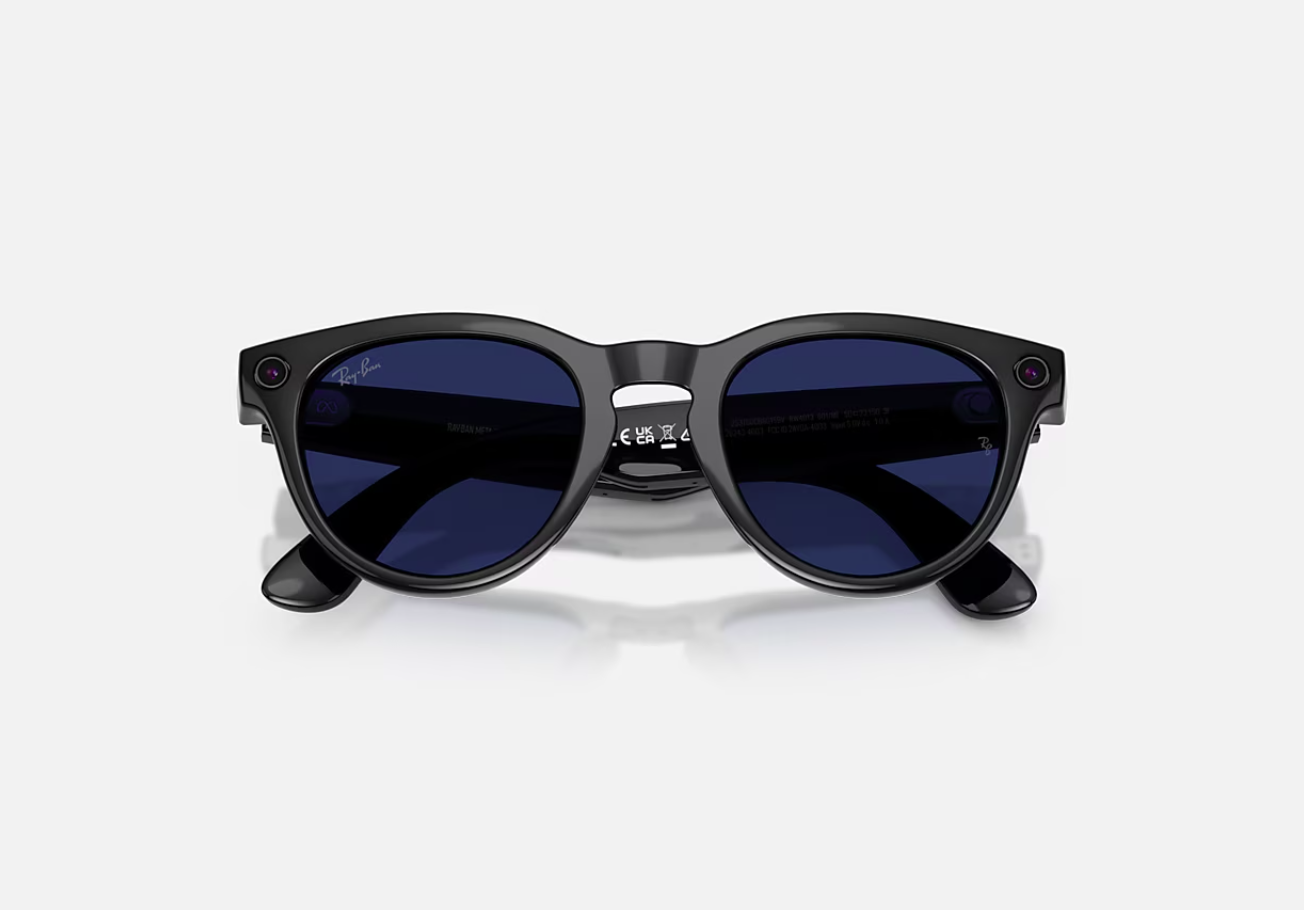 Ray-Ban Meta Headliner Gen 2 High Bridge FIT Shiny Black Clear/Sapphire Transitions 50-23