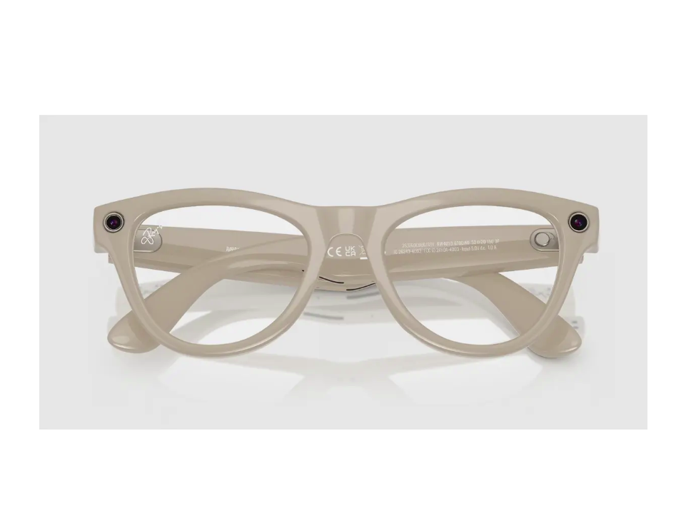 Ray-Ban Meta Skyler Gen 1 High Bridge FIT Shiny Chalky Gray Clear/Sapphire Transitions 52-20