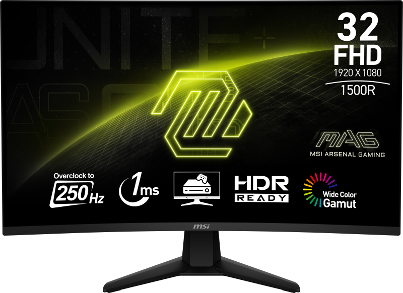 Monitor Consumer MSI MAG 32C6X, 31.5", 1920 x 1080 pixeli, Black